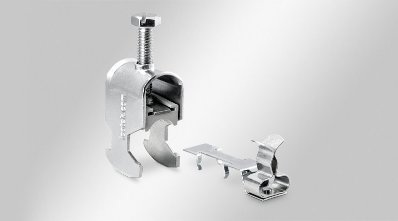 EMC屏蔽夾，用于30 mm  C型 DIN導(dǎo)軌