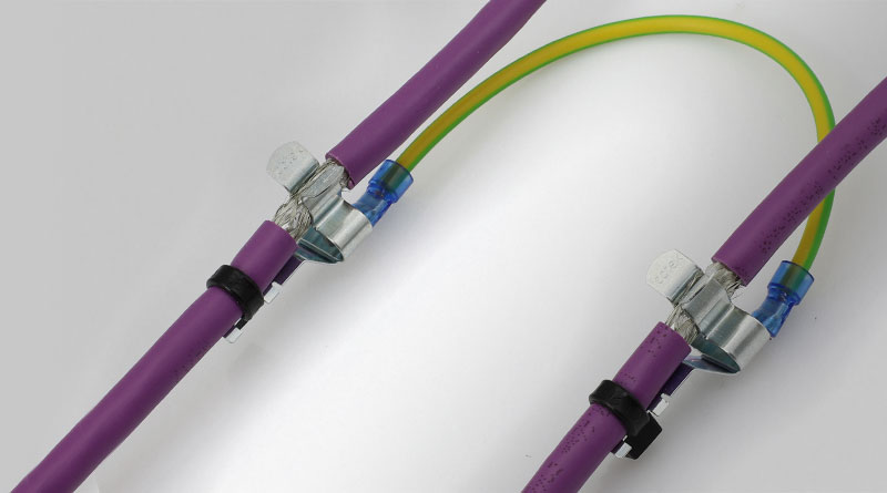 EMC 屏蔽夾，用于帶接頭電纜